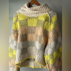 Free people checkered sweater size S